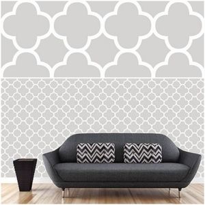 Wallpaper A-Street Origin Grey Quatrefoil Trellis